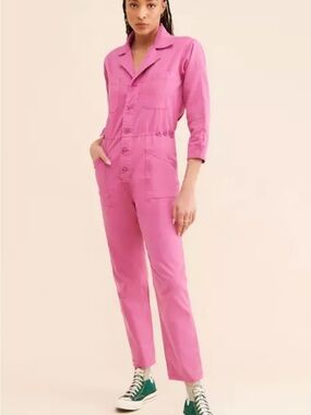 Pistola Womens Pink Utility Jumpsuit